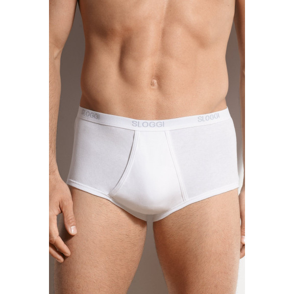 Slip homme blanc coton Men Basic Maxi Sloggi lingerie sous vetement 