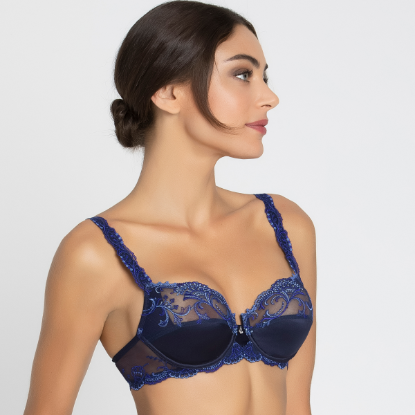 Anthracite Decollete Supported Push Up Bra